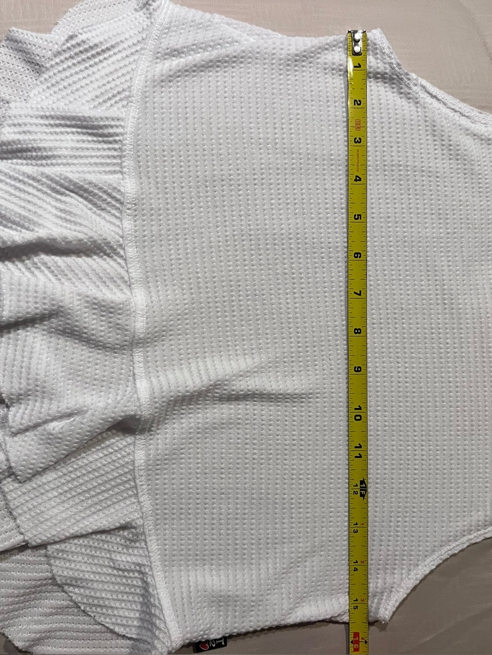 T2love White Textured Ruffle Sleeve Tank